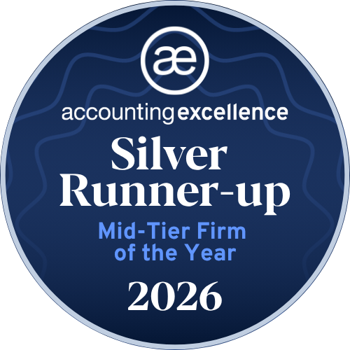 Accounting Excellence Awards 2026 — Silver Runner-up, Mid-Tier Firm of the Year