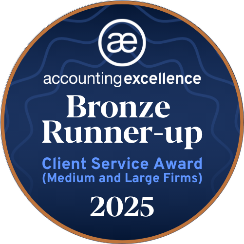 Accounting Excellence Awards 2025 — Bronze Runner-up, Client Service Award